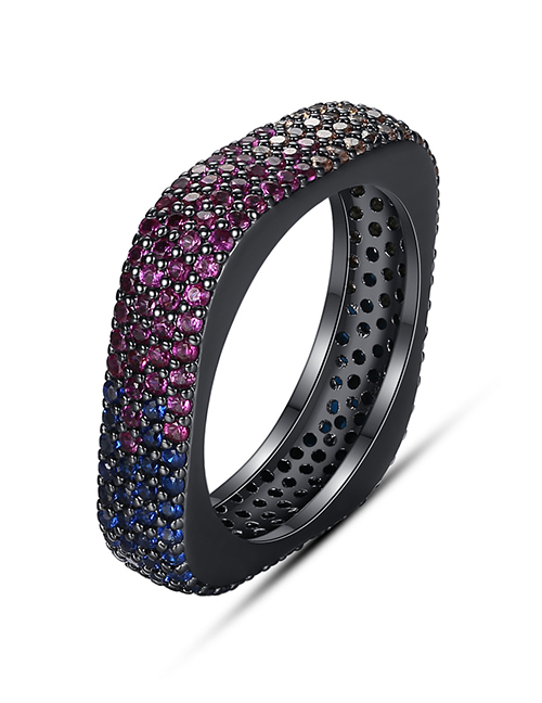 Fashion Color Geometric Ring With Fancy Diamonds