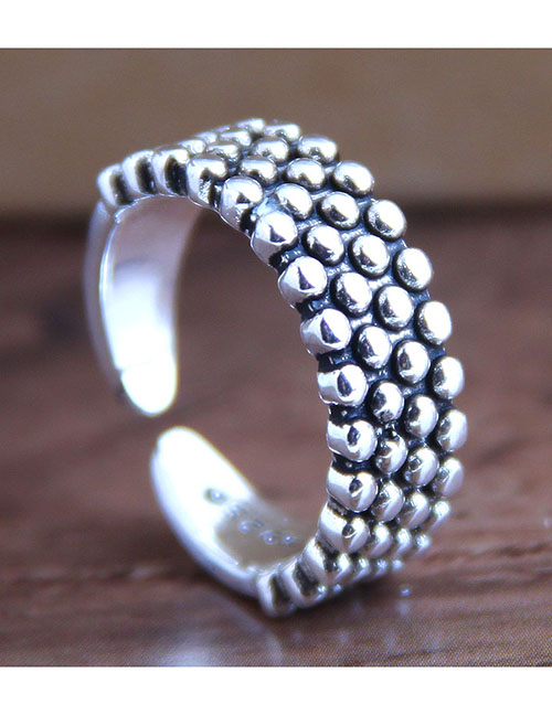 Fashion Silver Geometric Wide Open Ring