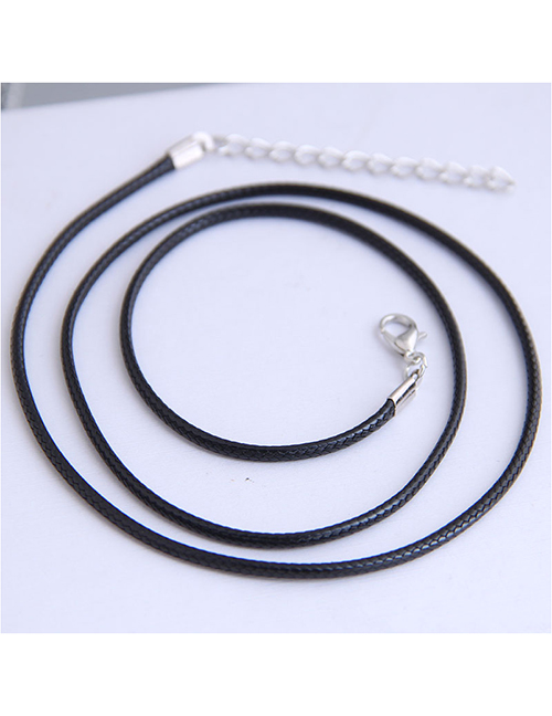Fashion Black Adjustable Wax Rope Necklace
