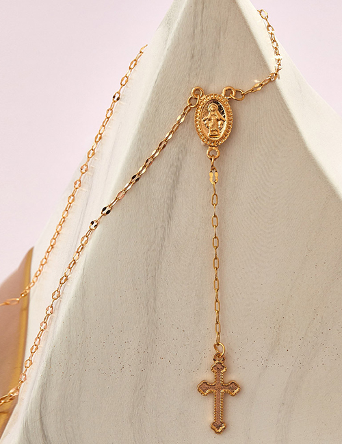 Fashion Golden Our Lady Of The Cross Necklace