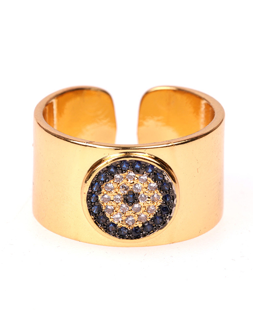 Fashion Golden Eye Micro Open Love Ring