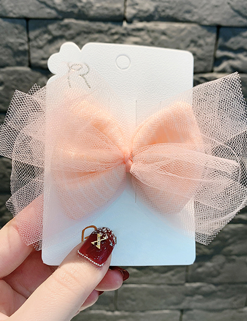Fashion Snow Bud Color Striped Lace Bow Child Hair Clip