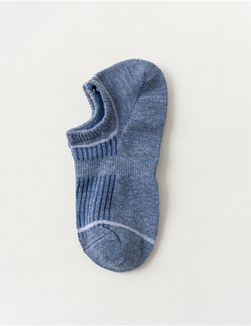 Fashion Jean Blue Large Heel Waist Cotton Invisible Socks