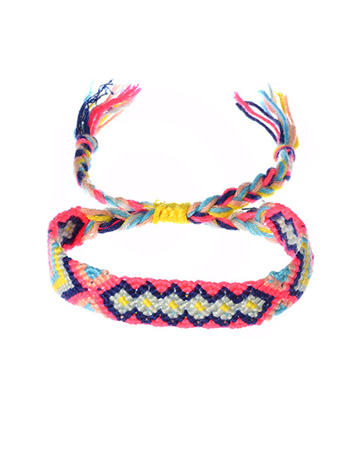 Fashion Color Mixing Hand-knit Contrast Tassel Bracelet
