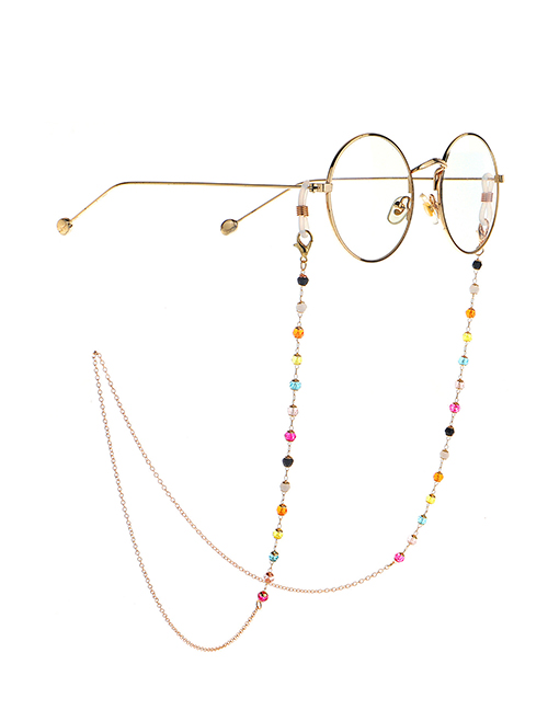 Fashion Golden Colorful Crystal Handmade Alloy Glasses Chain