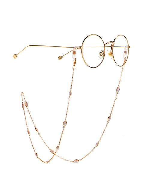 Fashion Golden Oval Pearl Copper Copper Chain