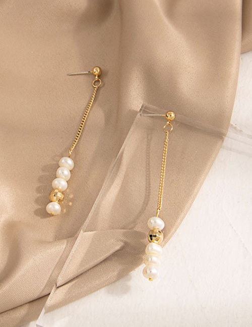 Fashion Golden  Silver Pin Tassel Earrings