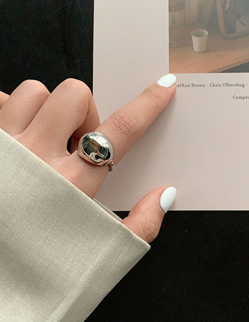 Fashion Silver Metal Opening Adjustable Ring