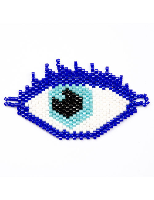 Fashion Blue Bead Braided Eye Accessories