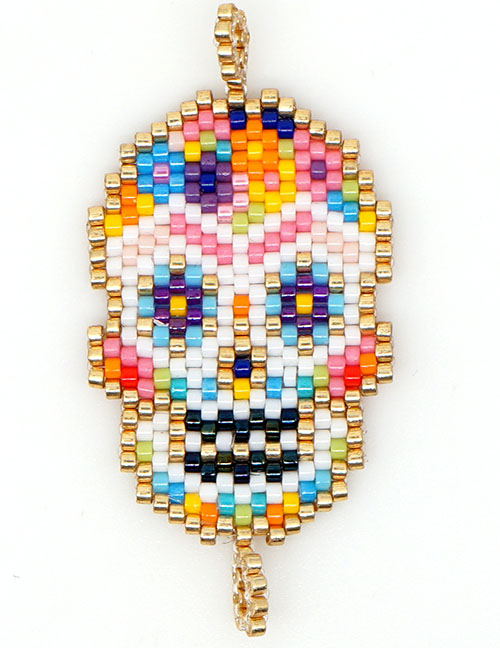 Fashion Color Bead Woven Skull Accessories