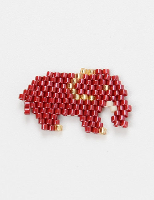 Fashion Red Elephant Bead Braided Beaded Accessories