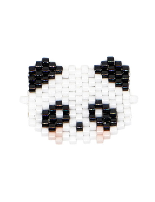 Fashion White Panda Bead Braided Beaded Accessories