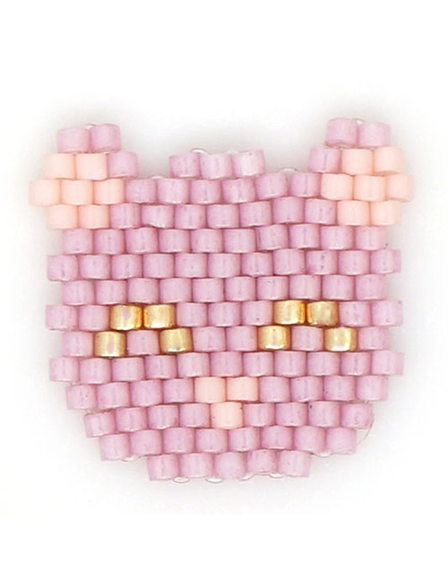 Fashion Pink Cat Bead Braided Beaded Accessories