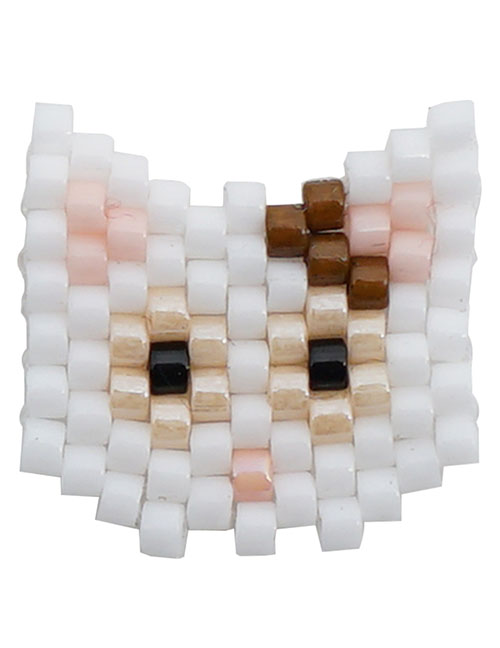 Fashion White Cat Bead Braided Beaded Accessories