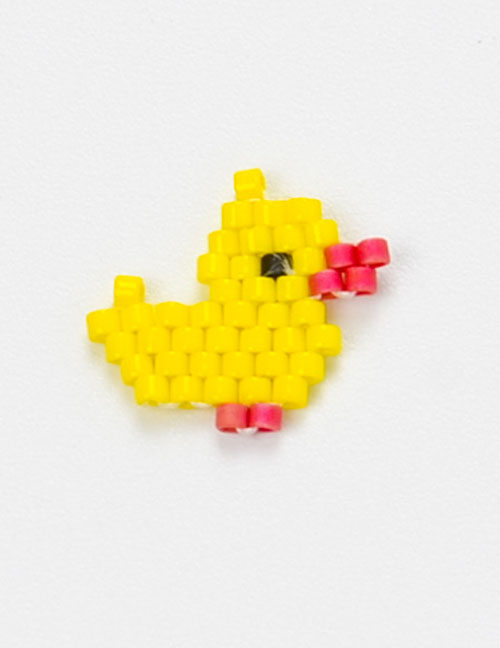 Fashion Yellow Chick Bead Woven Bird Accessories