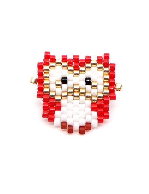 Fashion Red Owl Bead Woven Bird Accessories