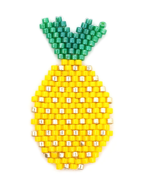 Fashion Yellow Pineapple Bead Woven Fruit Plant Flower Series Accessories