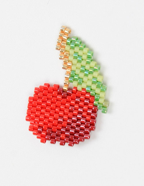 Fashion Red Cherry Bead Woven Fruit Plant Flower Series Accessories