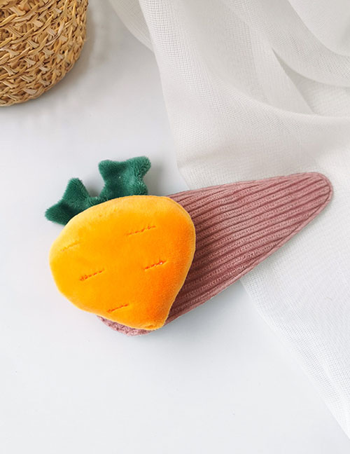 Fashion Carrot Orange Fabric Embroidery Fruit Hair Clip