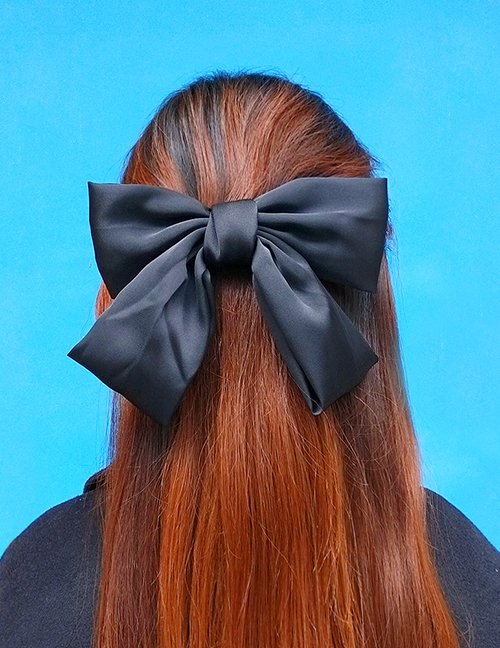Fashion Black Cloth Bow Hairpin