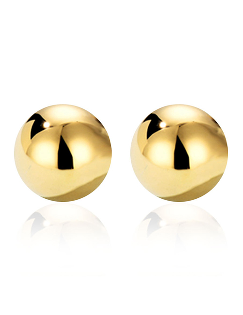 Fashion Golden Geometric Round Electroplated Metal Earrings