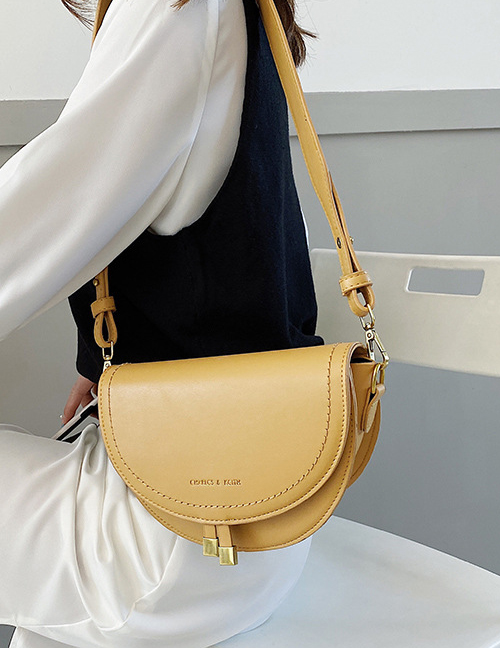 Fashion Yellow Embroidered Shoulder Bag
