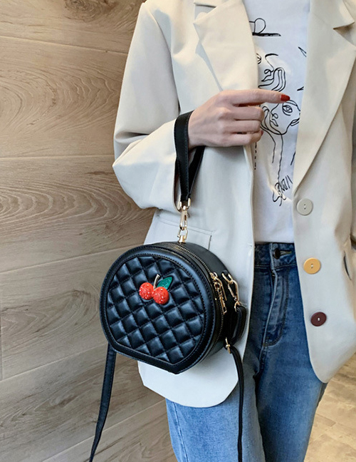 Fashion Black Diamond Check Shoulder Bag