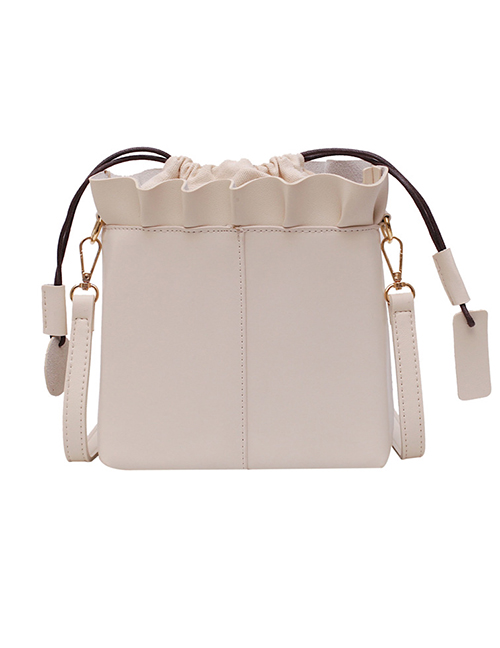 Fashion White Drawstring Shoulder Bag