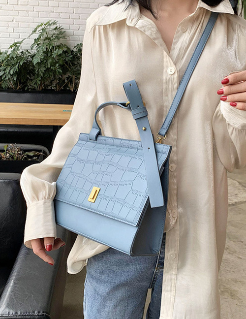 Fashion Blue Stone Pattern Shoulder Bag Crossbody Bag
