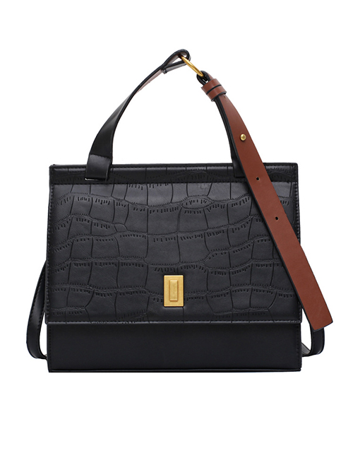 Fashion Black Stone Pattern Shoulder Bag Crossbody Bag