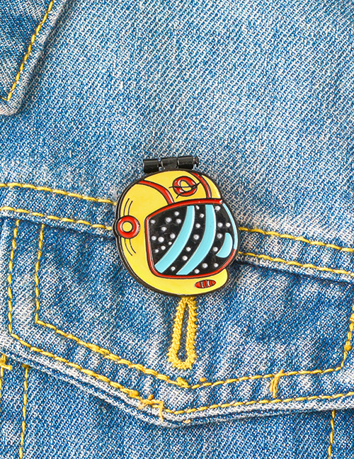 Fashion Yellow Space Astronaut Brooch