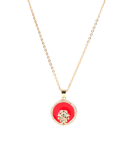 Fashion Red Girl Boys And Girls Drop Oil Necklace