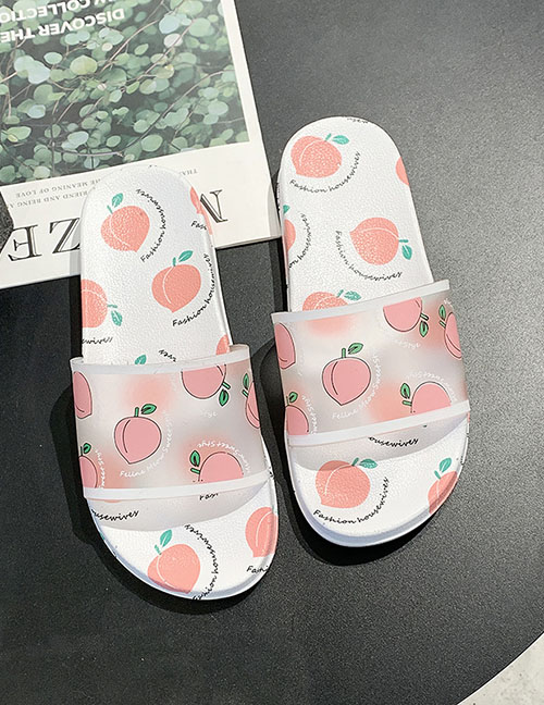 Fashion Peach With White Fruit Bottom Fruit Sandals