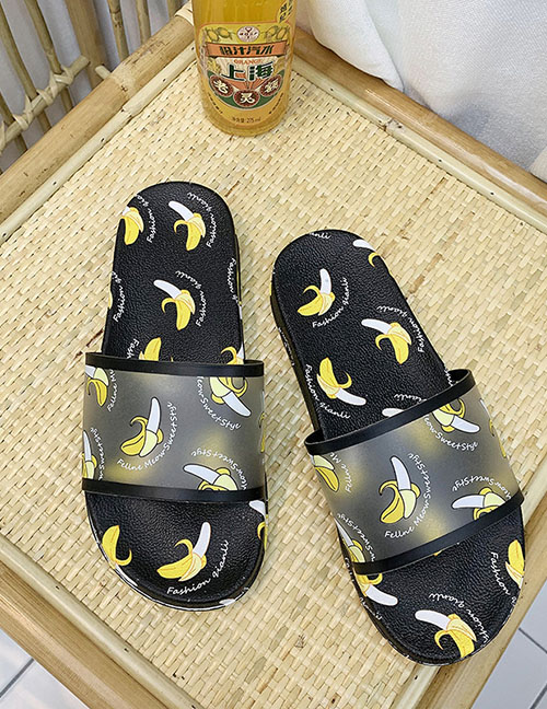 Fashion Banana With Black Fruit Fruit Sandals