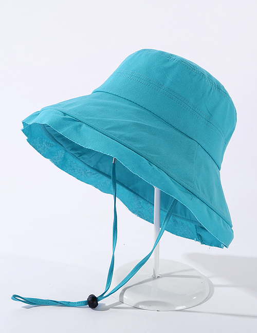 Fashion Pore Blue Double Deck: Wavy: Large Sunshade Cap