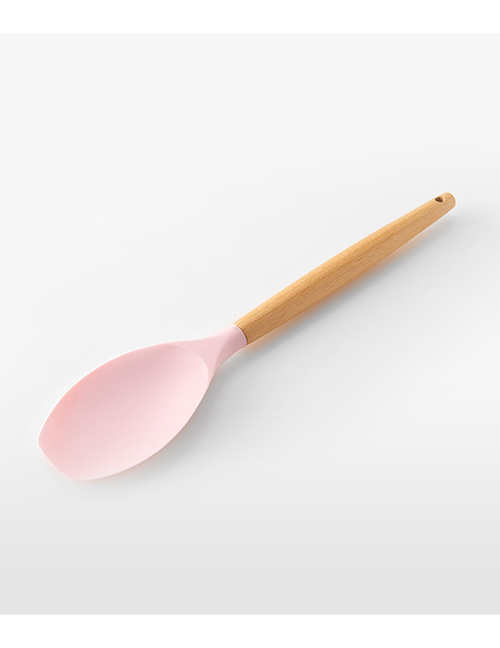 Fashion Flat Shovel Solid Wood Handle With Bucket Silica Gel Kitchenware Set