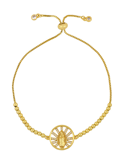 Fashion Hollow Gold Maria Bracelet With Copper Zircon