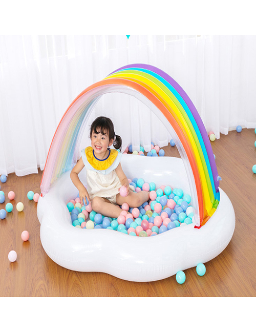 Fashion White Rainbow Inflatable Baby Children's Paddling Pool