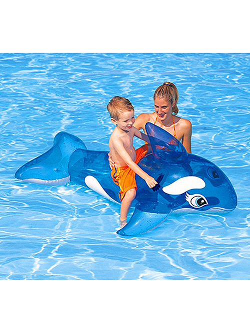 Fashion Clear Blue Transparent Blue Whale Water Mount Inflatable Floating Row