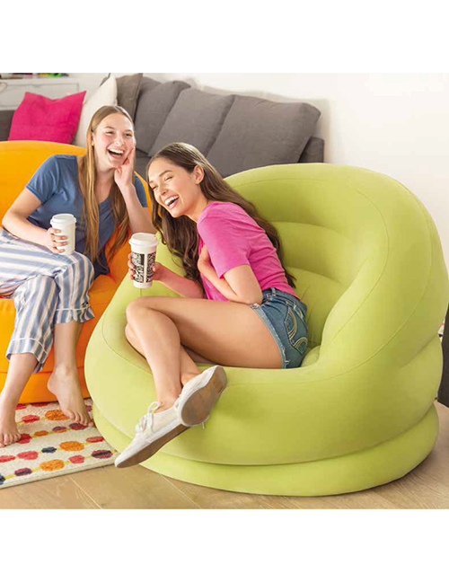 Fashion Green Inflatable Single Sofa With Backrest