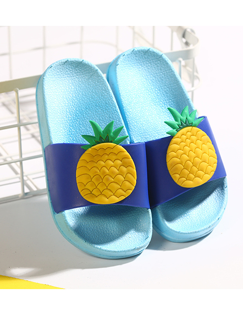 Fashion Big Pineapple Fruit Animal Contrast Color Soft Bottom Slippers