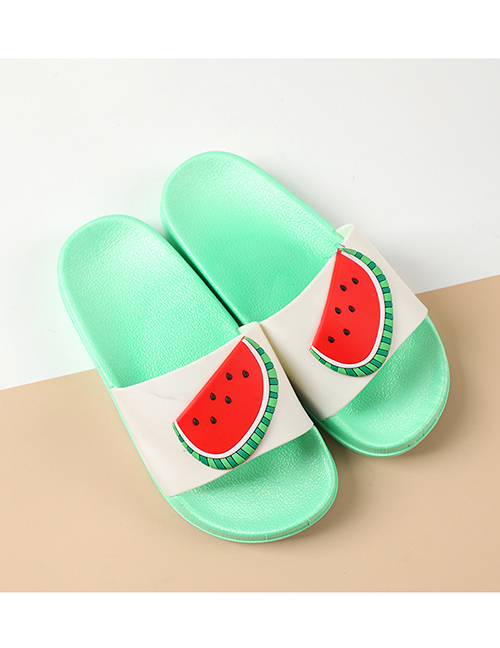 Fashion Watermelon Fruit Animal Hit Color Non-slip Soft Bottom Word Children Slippers