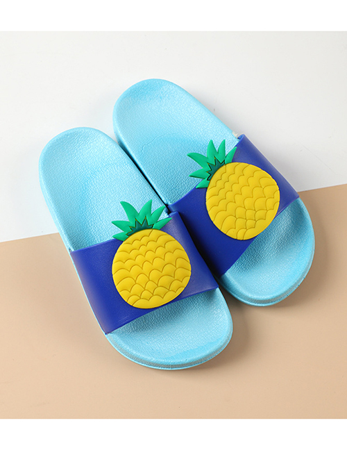 Fashion Pineapple Fruit Animal Hit Color Non-slip Soft Bottom Word Children Slippers
