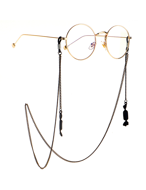 Fashion Black Hanging Neck Candy Pendant Glasses Chain