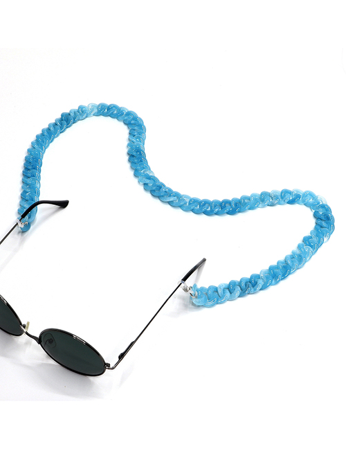 Fashion 1 Blue Acrylic Chain Solid Color Glasses Chain