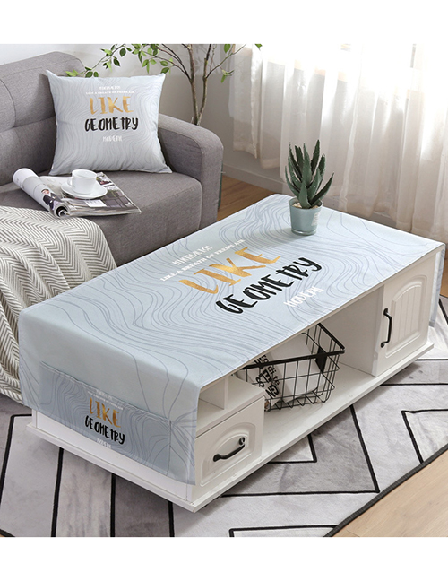 Fashion Abstract Bar (50 * 150cm) Dust-proof Printed Cotton And Linen Coffee Table Cloth With Pocket