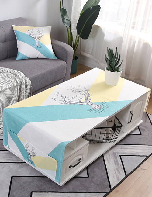 Fashion Dream Spirit (50 * 150cm) Dust-proof Printed Cotton And Linen Coffee Table Cloth With Pocket