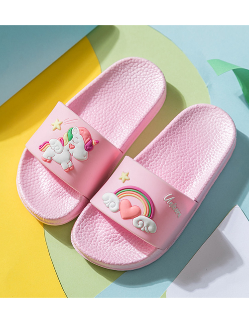 Fashion Pink Unicorn Slippers Rainbow Unicorn Children S Sandals And Slippers