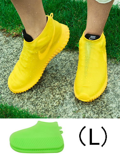 Fashion Green (l Code) Non-slip Wear-resistant Thick Silicone Rain Boots