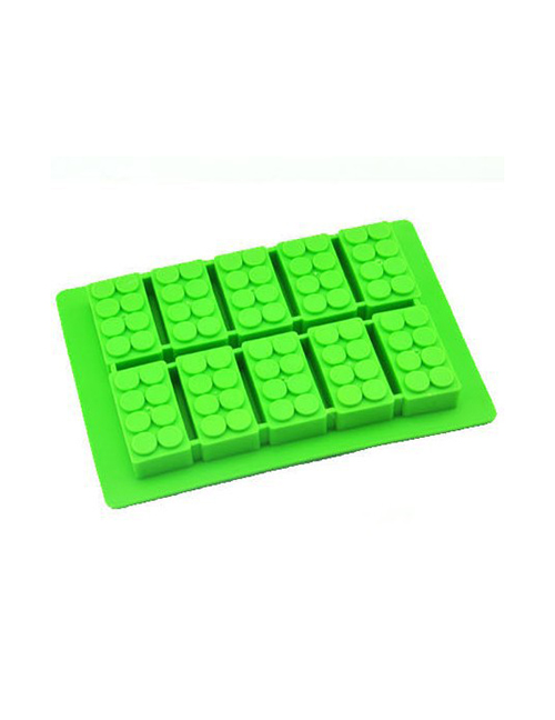 Fashion Green Silicone Building Blocks Chocolate Ice Mould